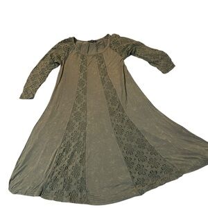 POL Olive Stitch Detail Top